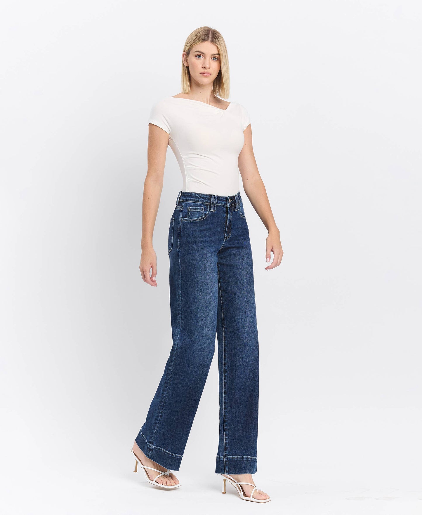 HIGH RISE TROUSER WIDE JEANS LV1535