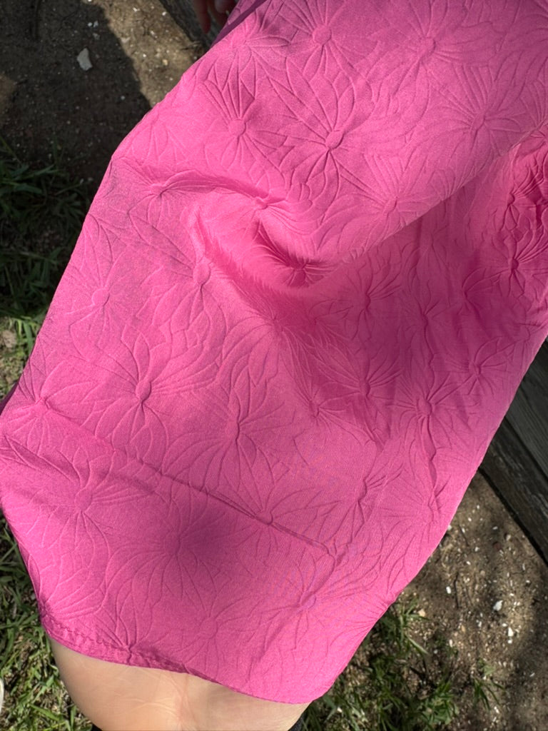 Pink Puff Sleeve Mini Dress