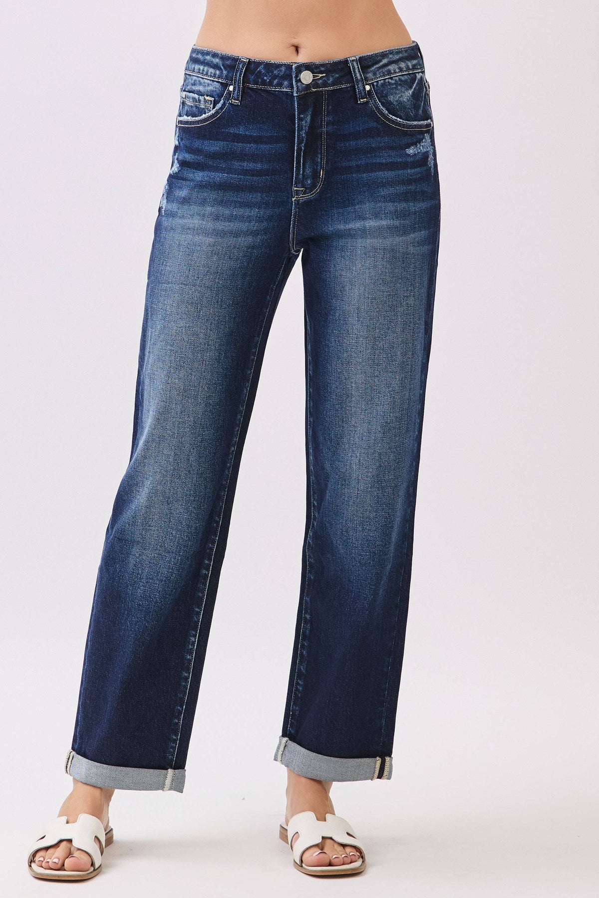 PETRA HIGH RISE COMFORT BAGGY STRAIGHT W/ CUFFED HEM