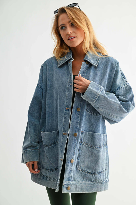 Boxy-Cut Denim Jacket