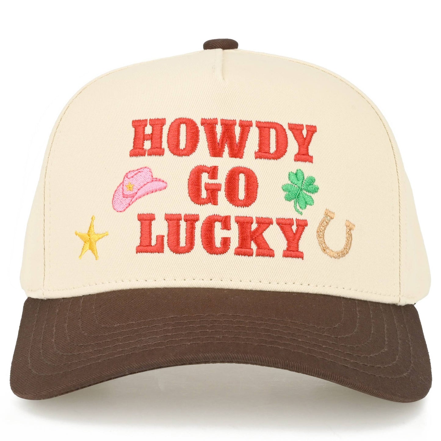 HOWDY GO LUCKY Letter  Trucker Hat