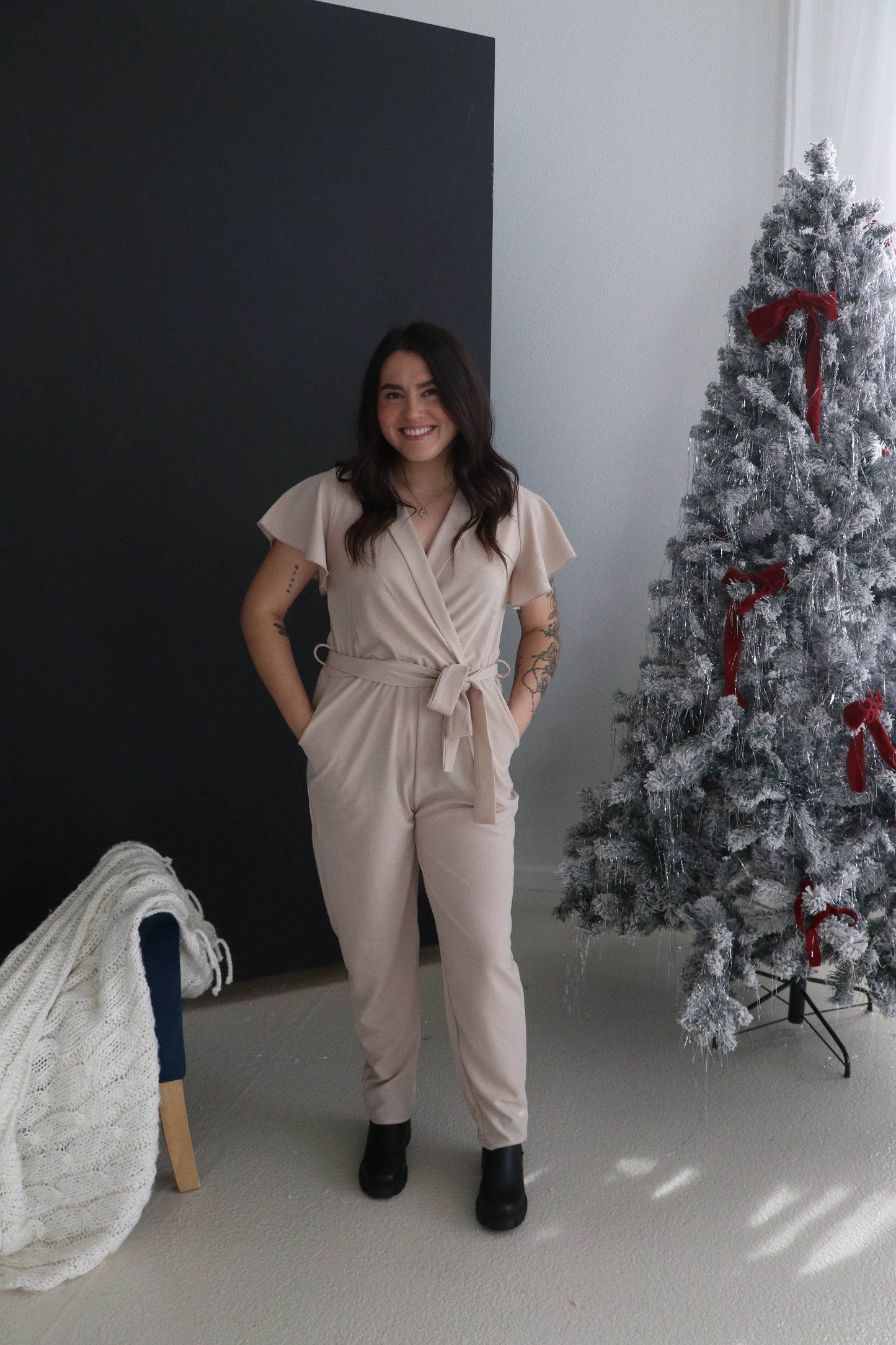 Beige Jumpsuit