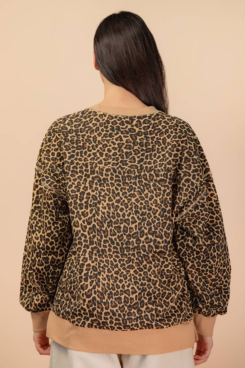 Leopard Knit Casual Top