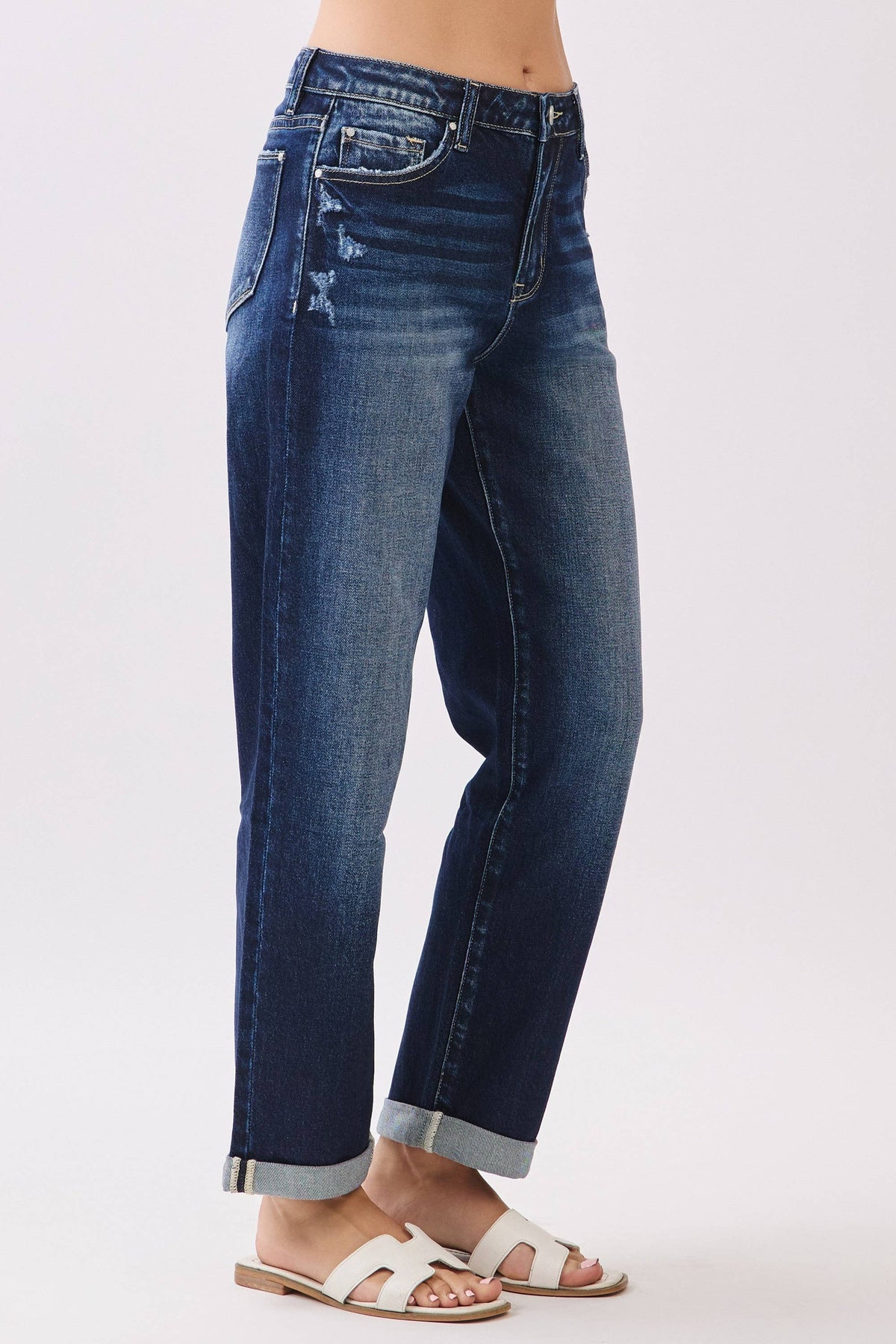 PETRA HIGH RISE COMFORT BAGGY STRAIGHT W/ CUFFED HEM