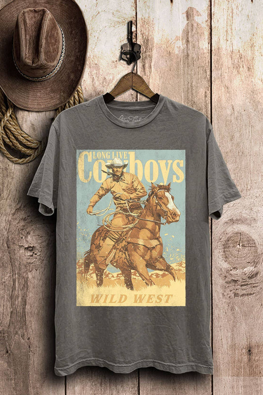 Long Live Cowboys Graphic Top